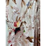 EXPRESS XL Floral Criss Cross Tiered Ruffle Linen Sleeveless Halter Midi Dress Photo 3