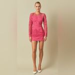 Anthropologie Endless Rose LONG SLEEVE CROCHET MINI‎ DRESS size large NWT Photo 1