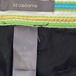 Liz Claiborne Womens Straight Pants Tab Roll Hiking Outdoor Cotton Black Size 8 Photo 5