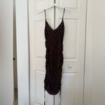 Urban Outfitters NWT Jillian Slip Dress Ruching Roses Floral Black Pink Small Photo 7