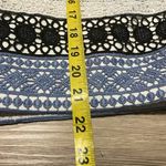 Talbots  Lace Stripe Pencil Skirt Blue Black White Size 10P Knee length Classy Photo 6