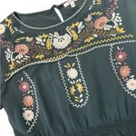 JODIFL  Green Maxi Dress with Floral Embroidery Photo 1