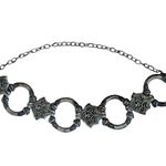 Chico's Vintage Ornate Silver Tone Medallion Link Belt Adjustable O/S Boho Western 40" Photo 0