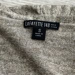Lafayette 148  Sleeveless Linen Blend Topper Cardigan | Taupe Brown | Small Photo 3