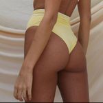 Stone Fox Swim NWT  Juniper Bikini Bottoms Pale Banana SIZE XS High Waisted Photo 5