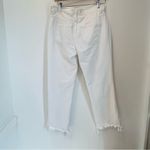 Free People  Maggie Mid Rise Straight Leg White jeans distressed size 26 Photo 3