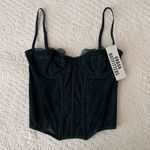 Urban Outfitters NWT Out From Under Modern Love Corset Dark Green Holly Photo 2