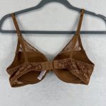 Auden 32B Push Up Plunge Underwire‎ Lace Bra Brown Lined Demi Coverage Size undefined Photo 1