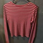 Hollister Must Have Collection Red and White Crop Shirt with Cut Out Design Photo 3