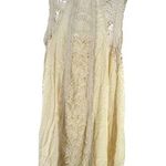 Entro Cream Mini lace boho sleeveless dress S flowy romantic feminine Swiss dot Photo 0