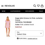Faithfull the Brand Faithful the Brand sage mini dress in pink Juliette floral smock flowy size 2 xs Photo 2