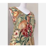 Ultra Dress Vintage Top Tropical Print Beaded Sleeveless Multiple Size 12 Photo 1