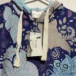 Vivida Blue and Cream Fluid Swim Coverup Or robe poncho hoodie:Box B Size undefined Photo 2