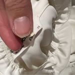 Amanda Uprichard  Saffron Dress 3/4 Sleeve Ruffle Tiered Midi white xs Photo 11