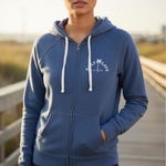 Salt Life Womens Blue Full Zip Hoodie Palm Tree Logo Est 2003 Size S Photo 0
