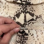 White House | Black Market Snake Print 100% Silk Blouse Size 0 Photo 7