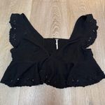 Free People  Hard to Handle Brami Beaded Black Top Photo 1