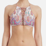 Nanette Lepore Nanette Lepore Gypsy Queen Paisley Halter TOP - Size S. Photo 0