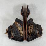 Bed Stu Rustic Artemis‎ Leather Gladiator Sandals 10 Buckle Zipper Ankle Straps Black Photo 7