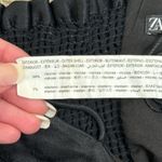 ZARA Black Satin Smocked Back Bandeau Crop Top Size Small Photo 12