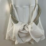 Elegant White Jumpsuit with Green Accents Size L Photo 6