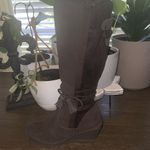 Baretraps Brown Over the Knee Brown Suede Fur Lined Wedge Boots Side Zipper 6M Photo 10