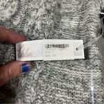 Chelsea 28 Grey Heather Silver Sequins Cold Shoulder Long Sleeve Cable Sweater Photo 4