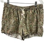 O'Neill Viscose Fran Green Floral Print Drawstring Waist 4 Pocket Shorts Womens L Photo 4