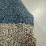 Staccato  Gray Blue Yellow Striped Crewneck Sweater Medium M Photo 7