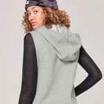 Ivy Park Logo Grey Quilted Sleeveless Hoodie Vest Size M NWT Photo 4