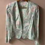 Vintage Nah Nah Collections Light Blue|Pink|Cream Floral Print Blazer EUC Sz. 8 Blue Photo 8