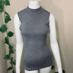 Nygard Silver Metallic Turtleneck Tank Top Blouse Photo 5