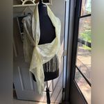 NOS vintage crochet boho large fringe shoulder shawl Photo 1