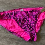 Old Navy Hot pink + black snakeskin print bikini bottoms, size large Photo 0