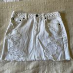 Forever 21 White Jean Skirt  Photo 1