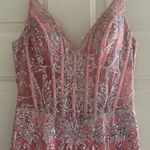 Jasz Couture Lush by  Pink Silver Sequin Mermaid 7317 Open Back‎ Prom Gown Size 0 Photo 8