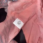 Sundae Muse  Pink Floral Ruffled Sleeveless Tie Back Crop Top Women's Size 6 Photo 6