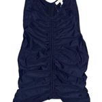 WAYF  NWT Main Squeeze Ruched Navy Tank Photo 1