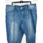 The Pyramid Collection Crop Denim Jeans Size 2X Embroidered Pom Poms Boho Hippie Blue Photo 1