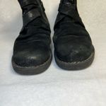 Born Eton Distressed Suede Leather Ankle Boots Tassels Black Womens Size 6.5 Photo 4