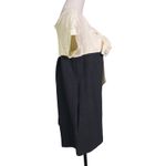 Maeve Anthropologie Bow Front Mini Dress Black White NWT Medium Petite Photo 8