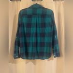 Tommy Hilfiger  Teal and Navy Plaid Shirt Photo 1
