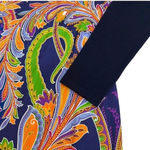 Ralph Lauren Cashmere Sweater Dress Paisley Mix Media Silk Art to wear Size S Photo 5