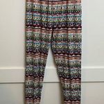 USA Brand Multicolor Abstract Design Leggings Pink Size M Photo 0