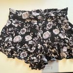 Wet Seal Wet Seal Black Floral Ruffle Shorts Size Small Photo 1