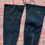 A New Day BLACK SUEDE KNEE HIGH HEELED BOOTS Photo 2