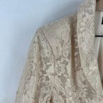 Lulus Ronan Blazer Dress Womens M Red Beige Lace Floral Lined Double Breasted Photo 3