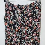 Jessica Simpson  Black Floral Print Ankle Pants NWT Size Medium Black Floral Pant Photo 2