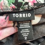 Torrid Womens Blouse Size 2X Black Floral Empire Waist Romantic Y2K Baby Doll Photo 8
