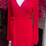 Wild Fable  Elegant Red Wrap Dress Size Medium Photo 0